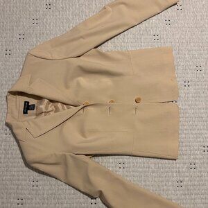 Ann Taylor Beige/Cream Women's Suit Jacket/Blazer